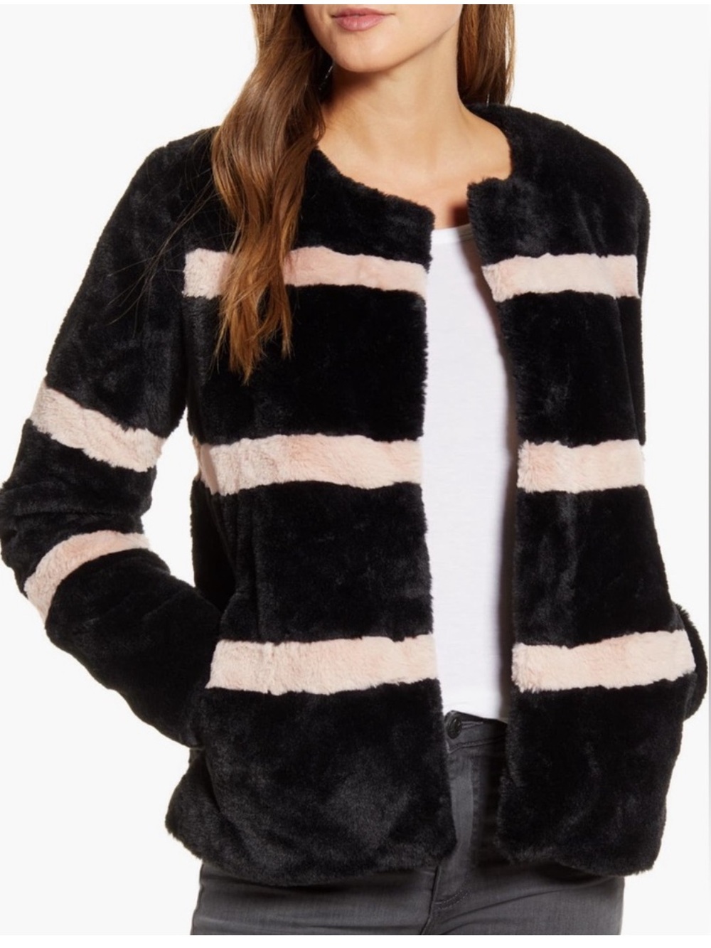 Rachel Parcell NWOT faux fur jacket